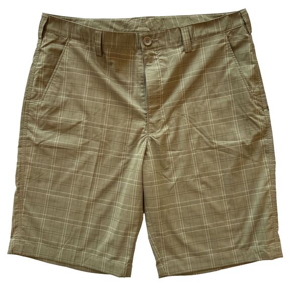 Under Armour Men's Performance Golf Shorts Size 40‎ Beige Tan Plaid - Picture 1 of 6